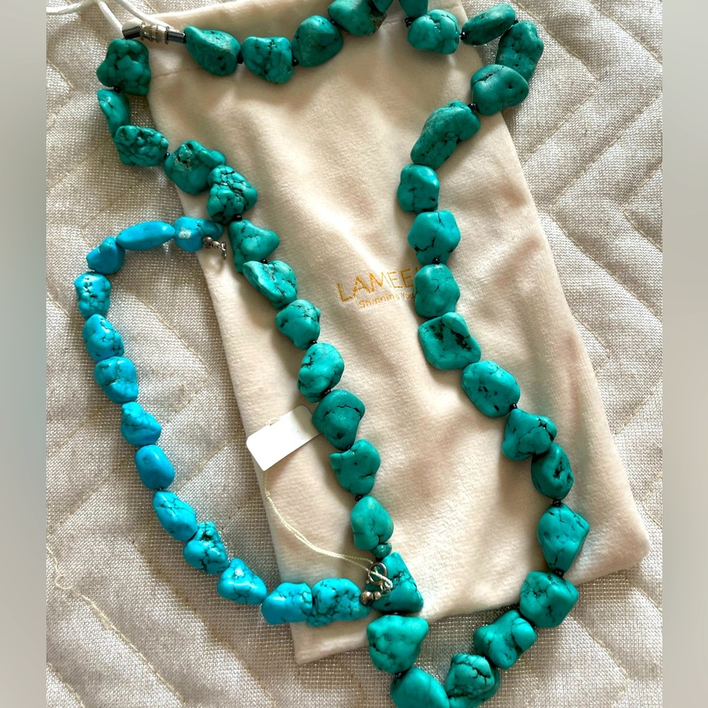 Turquoise necklace and bracelet